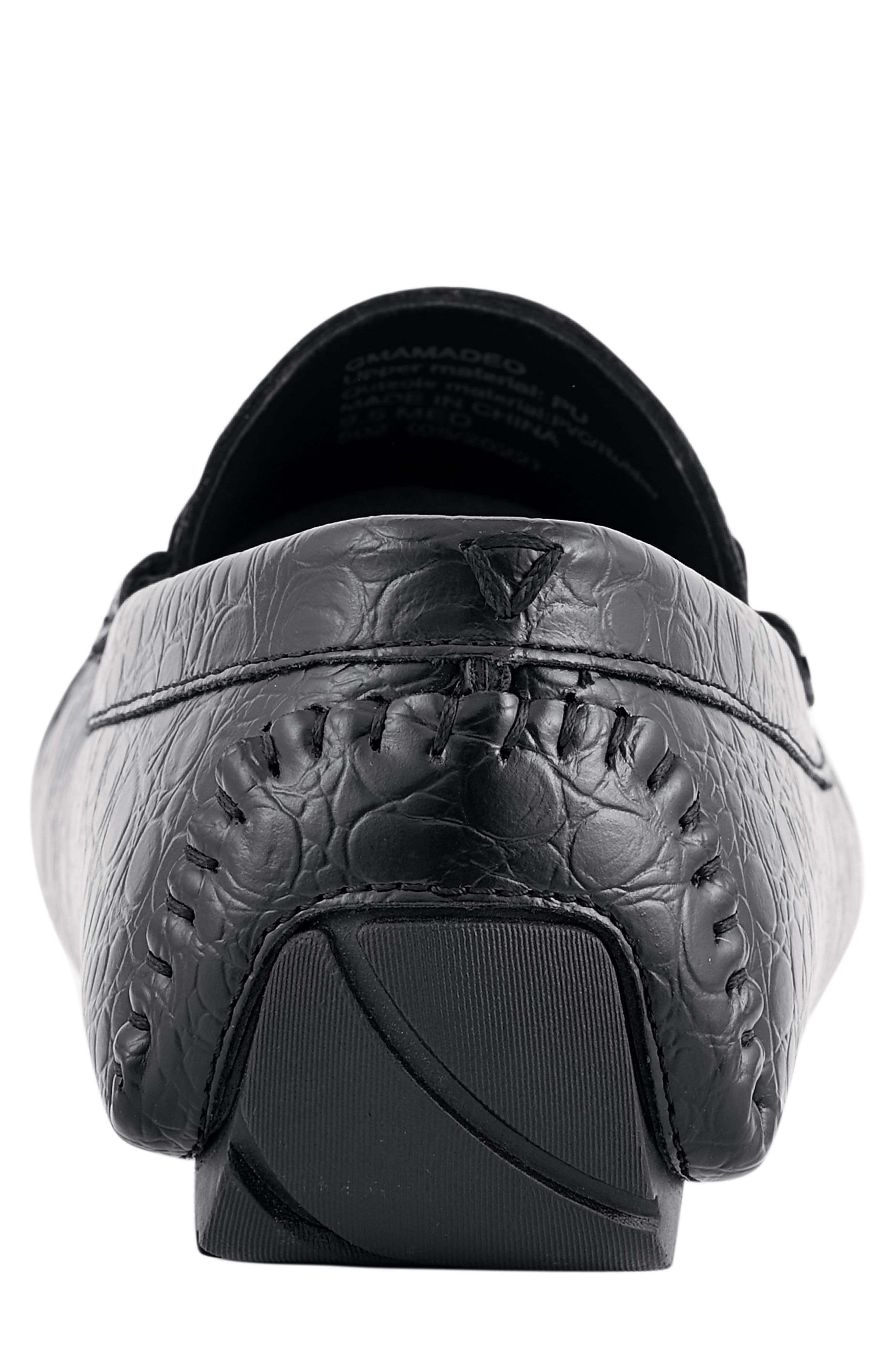 GUESS Amadeo Croc Embossed Driver, Alternate, color, 