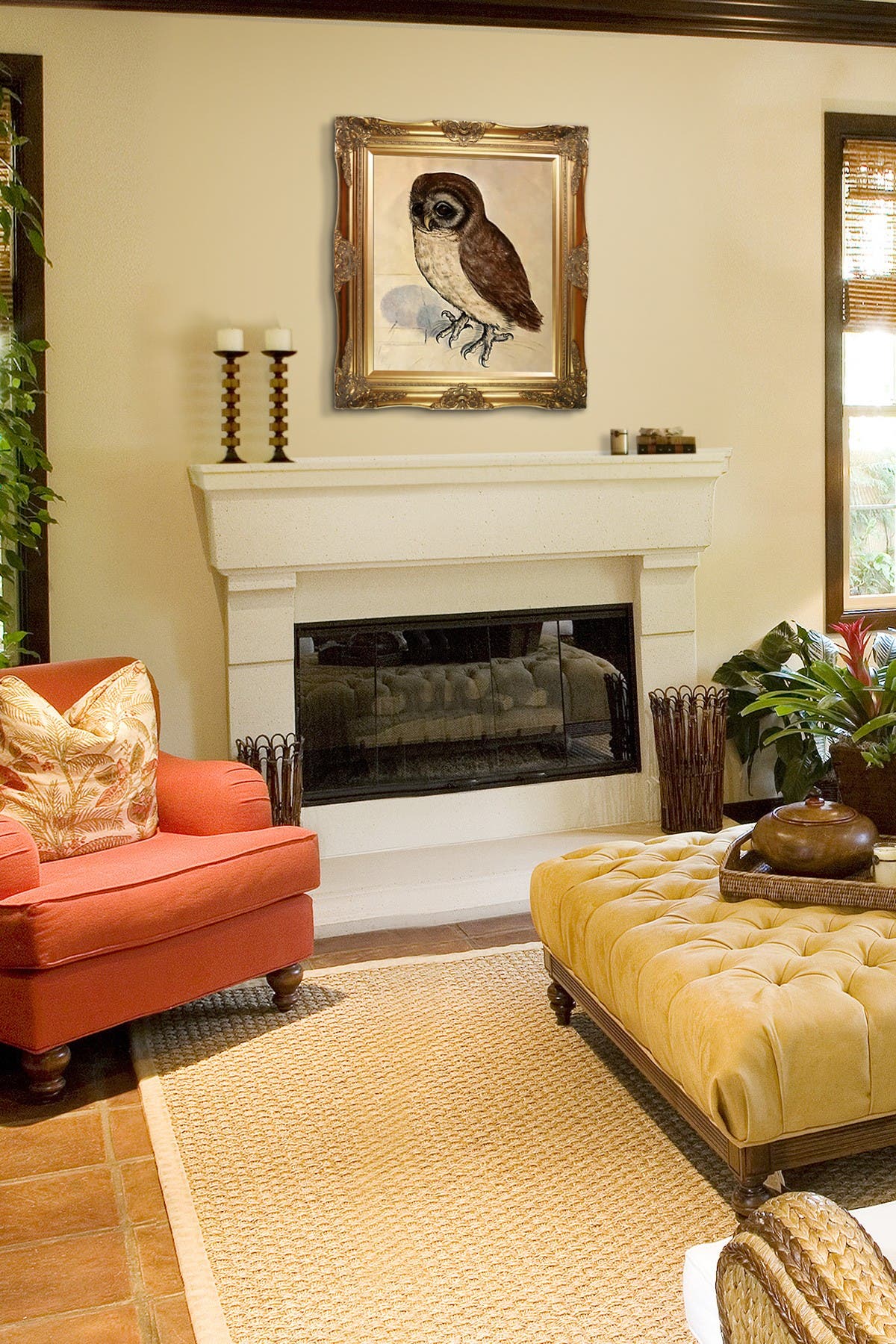 OVERSTOCK ART The Little Owl with Victorian Gold Frame | Nordstromrack