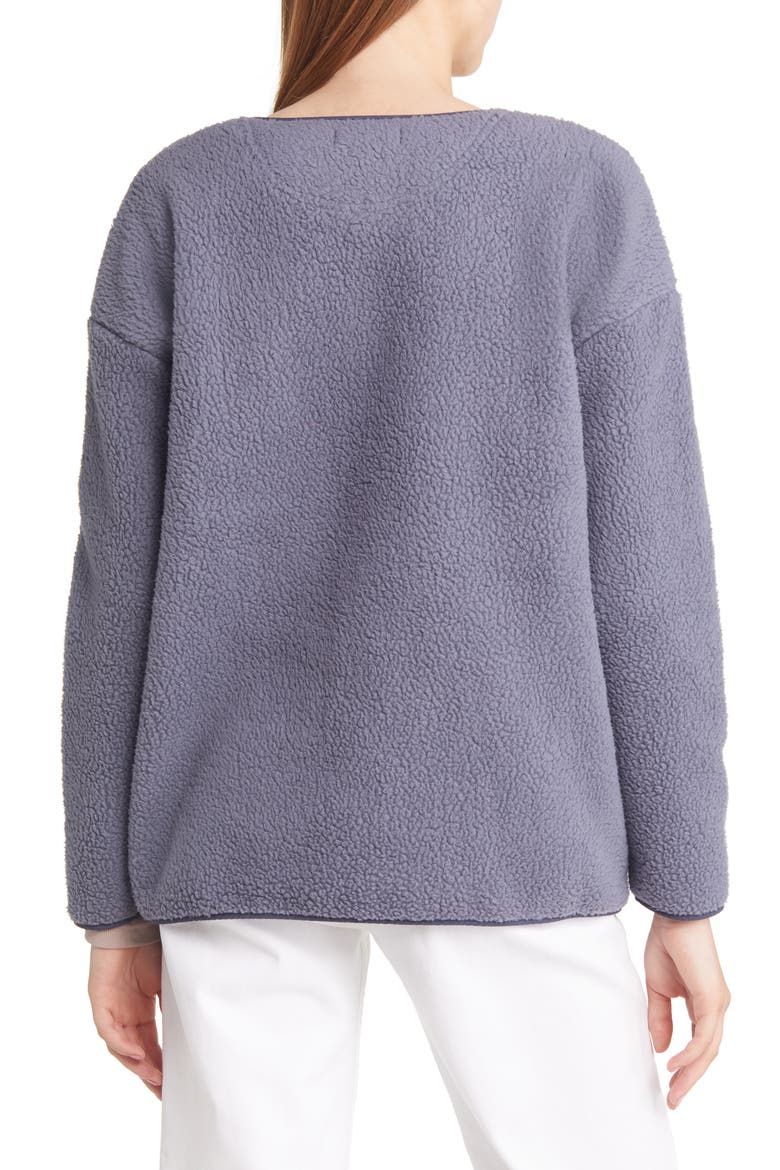 Resourced Fleece Cardigan Jacket, Alternate, color, SUNFADED INDIGO