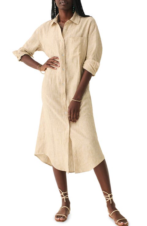 Laguna Linen Maxi Shirtdress