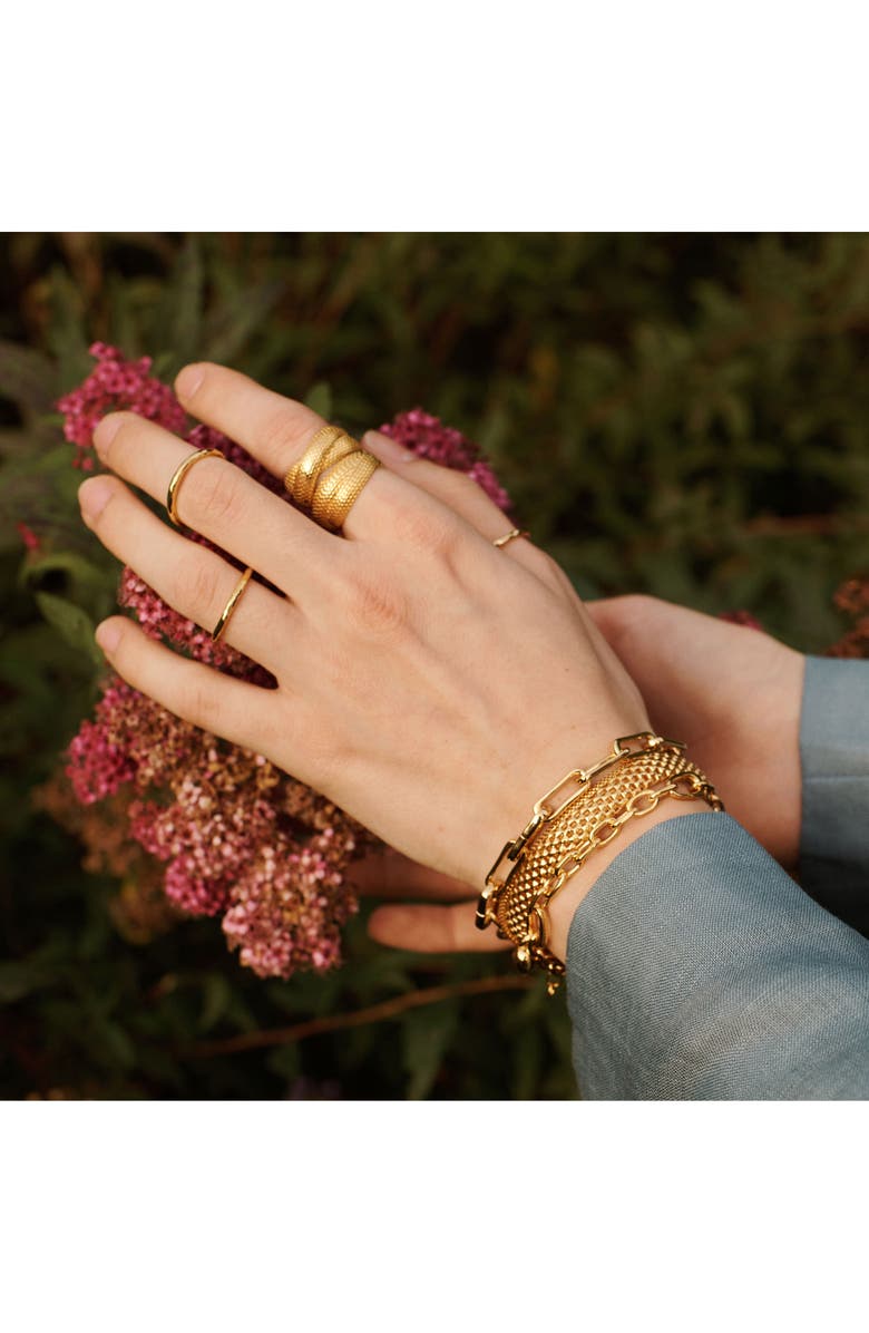 Monica Vinader Heirloom Woven Crisscross Ring, Alternate, color, Yellow Gold