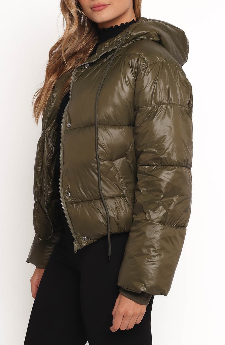 Petal & Pup Archie Hooded Puffer Jacket, Alternate, color, Olive