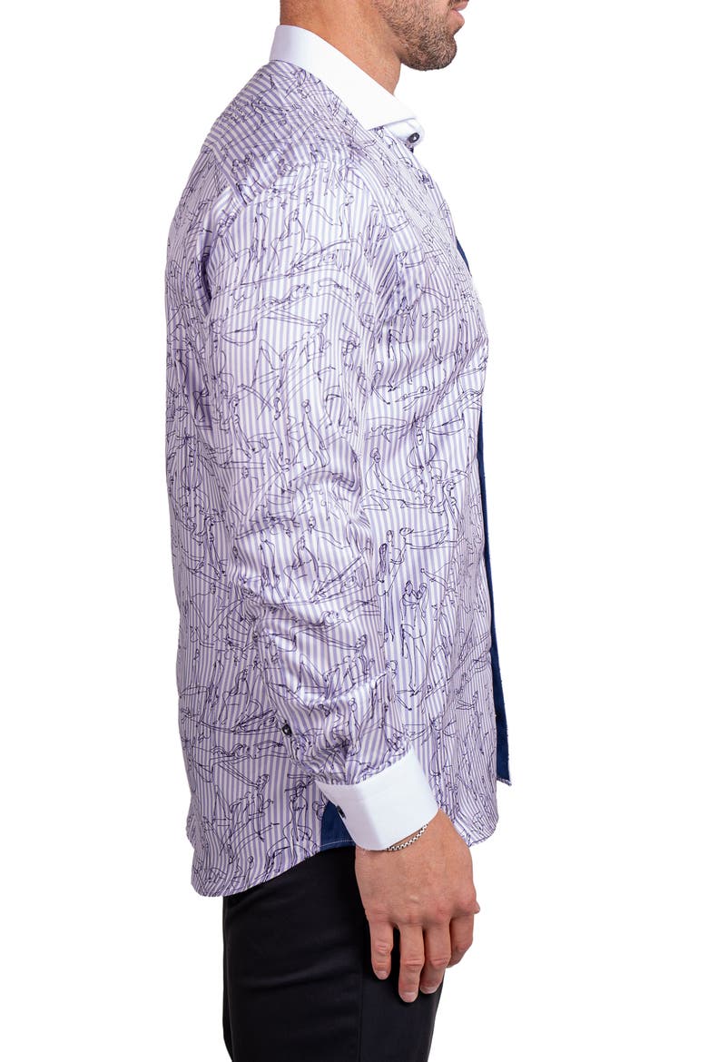 Einstein Ascension 0203 Contemporary Fit Button-Up Shirt, Alternate, color, WHITE