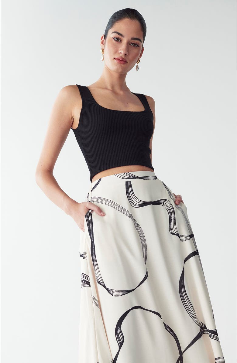 WILLA Saras Maxi Skirt, Alternate, color, Abstract Swirl