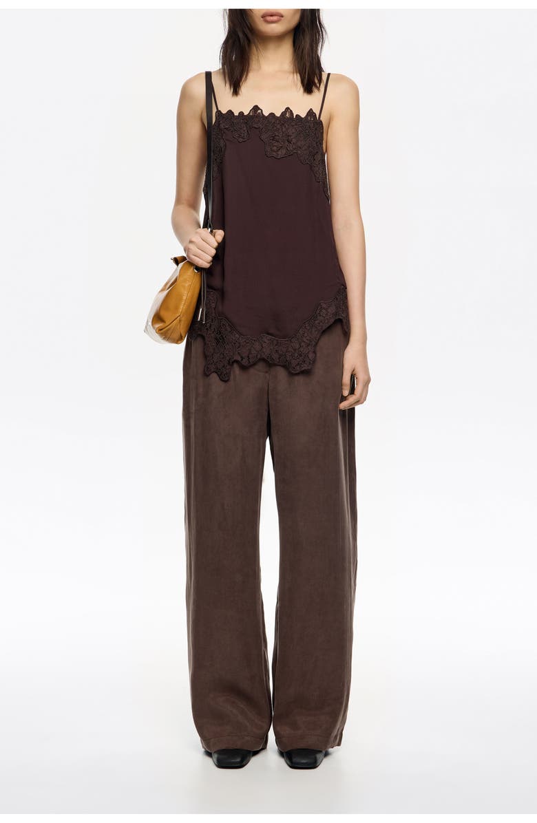 Bimba y Lola Washed Jogger Trousers, Alternate, color, Brown