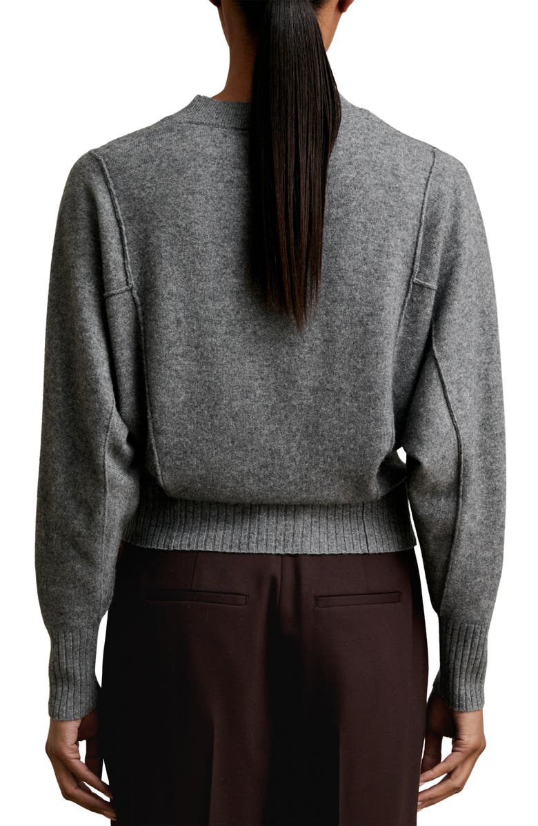 Reiss Suki Wool & Cashmere Blend Crewneck Sweater, Alternate, color, Charcoal