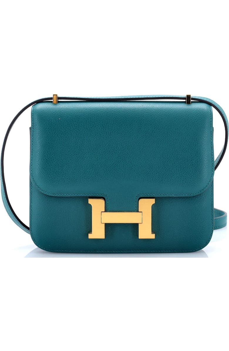 Pre-Owned Hermes Constance Bag Evercolor 18, Main, color, Vert Bosphore