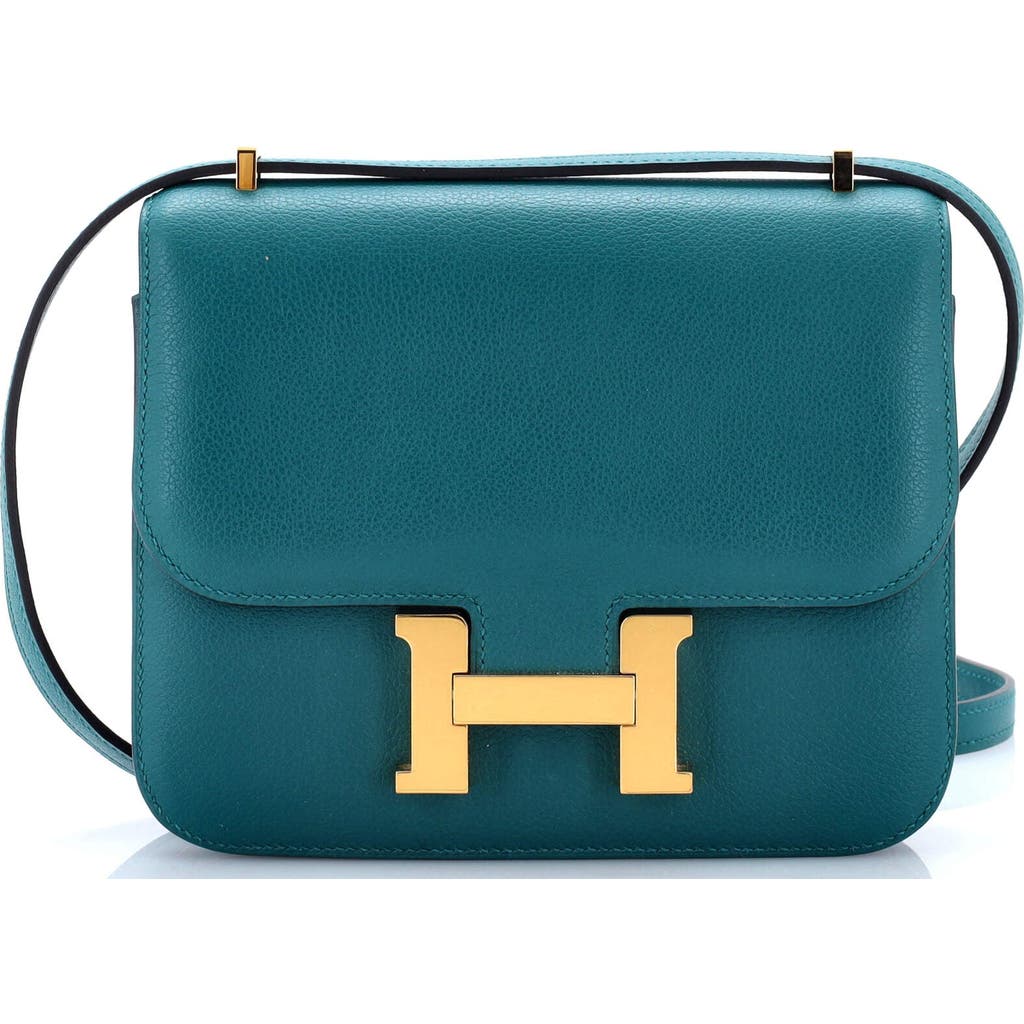 Pre-owned Hermes Hermes Constance Bag Evercolor 18 In Blue