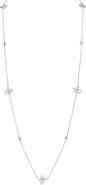 JARDIN Cubic Zirconia Lily Station Chain Necklace