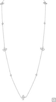 JARDIN Cubic Zirconia Lily Station Chain Necklace (Nordstrom Exclusive)