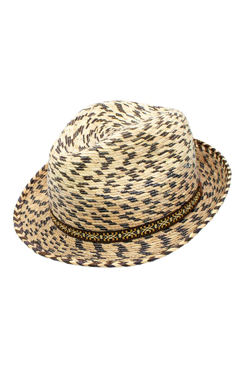Reed Palm Leaf Sun Hat, Main, color, BROWN