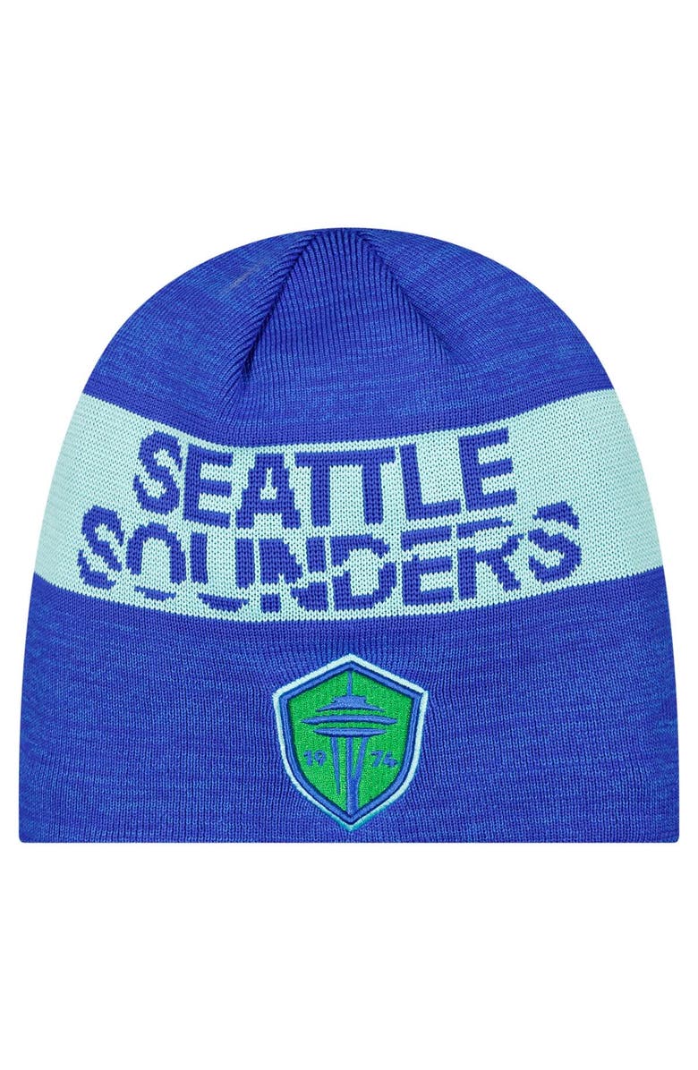 New Era Men's New Era Blue Seattle Sounders FC 2025 Kickoff Beanie, Main, color, 