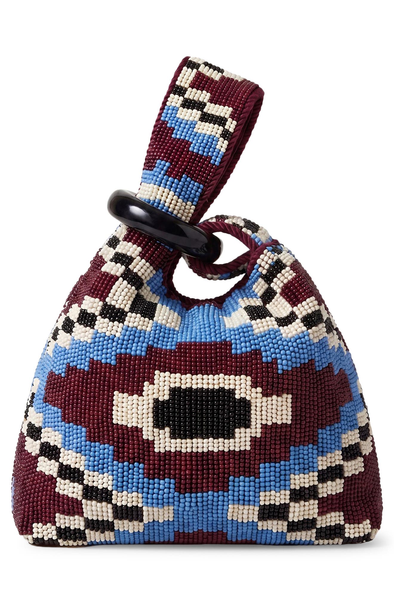 Veronica Beard Beaded Swing Top Handle Bag, Alternate, color, Wine Multi