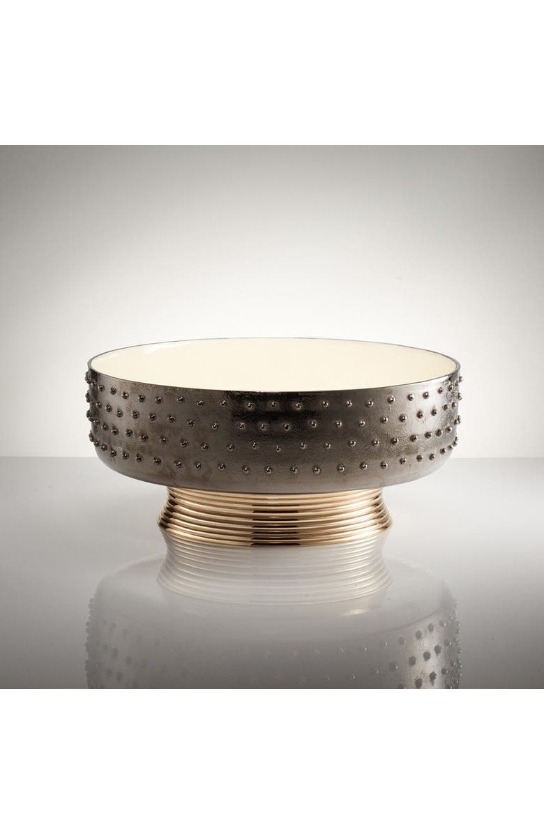 Lunares Djembe Large Round Bowl, Main, color, Bronze