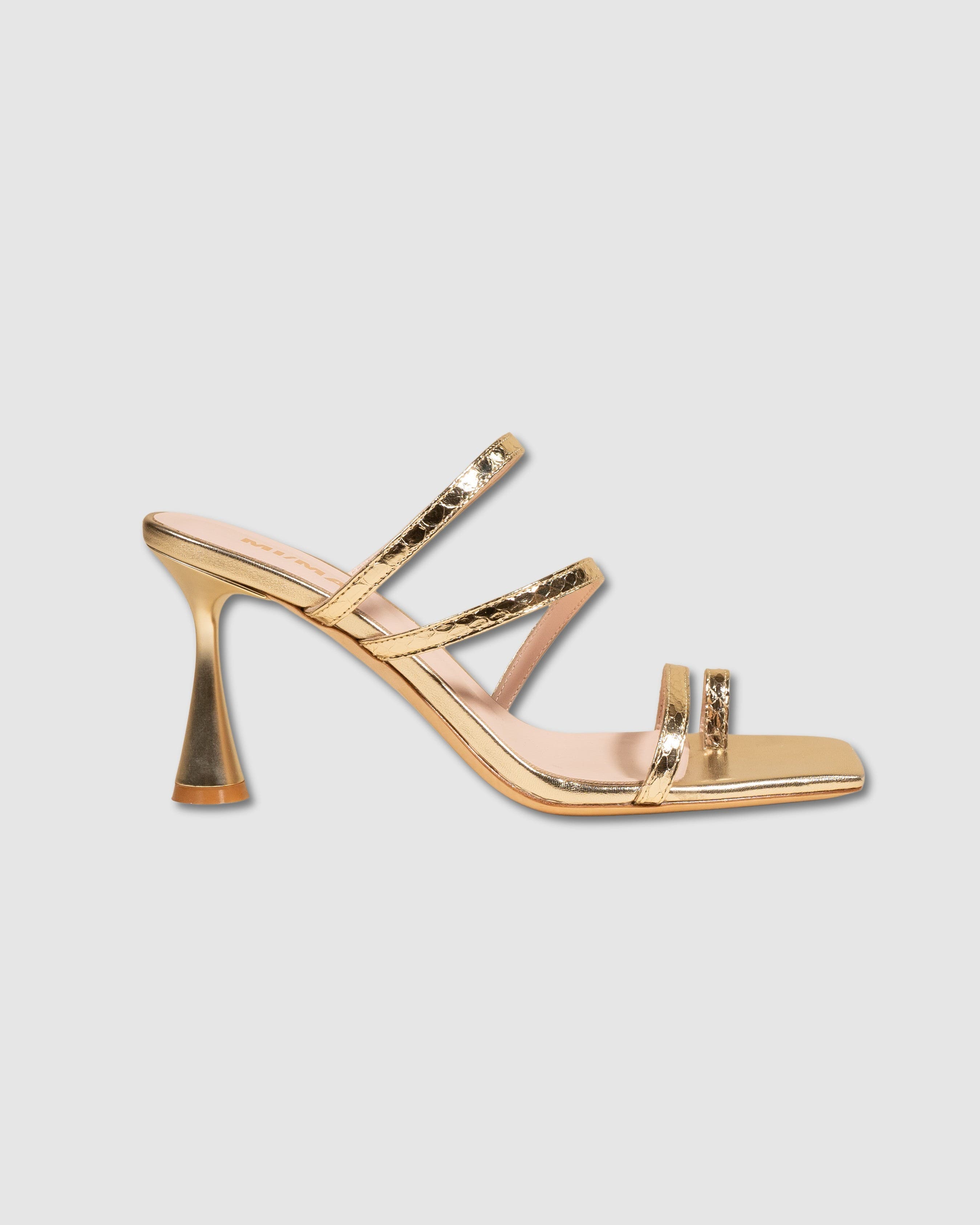 MI/MAI Sorento Metallic Snake Strappy Sandal, Main, color, Gold