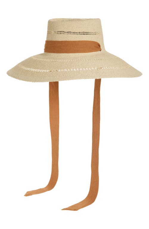 Lack Of Color Paloma Woven Straw Sun Hat In Cream