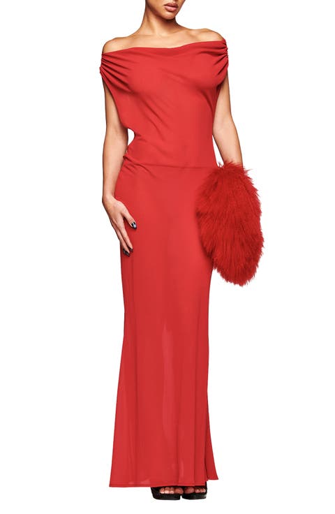 Kahlo Off-the-Shoulder Cocktail Dress