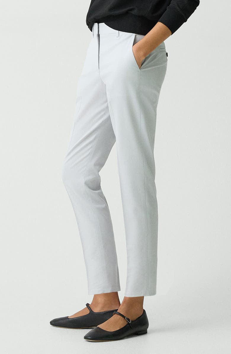 Theory Treeca 2 Stretch Wool Gabardine Pants, Alternate, color, Fog