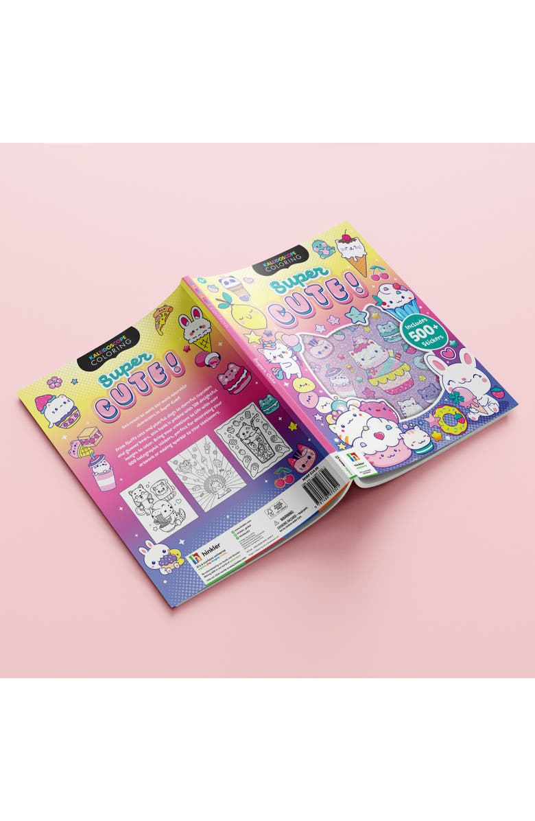 KALEIDOSCOPE Super Cute Sticker Coloring Book,128 Pages, 500+ Stickers, Alternate, color, Multicolored