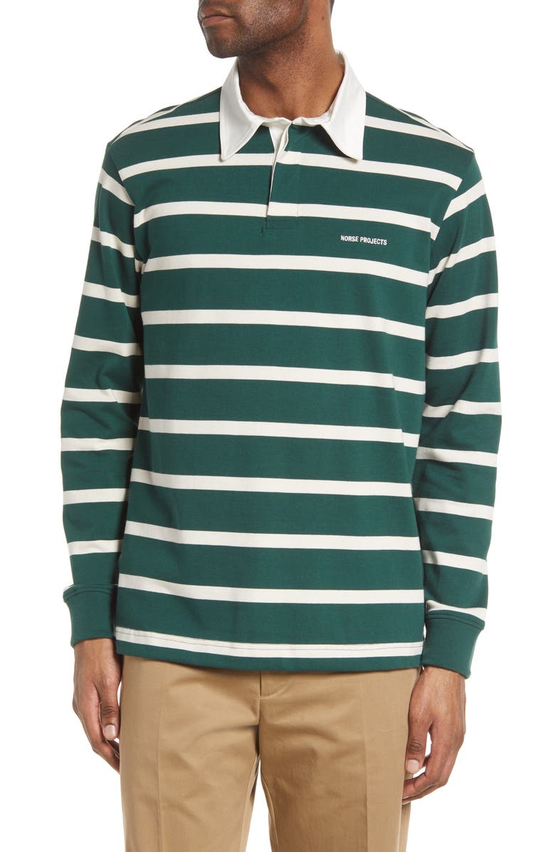 Norse Projects Ruben Bold Stripe Knit Polo, Main, color,