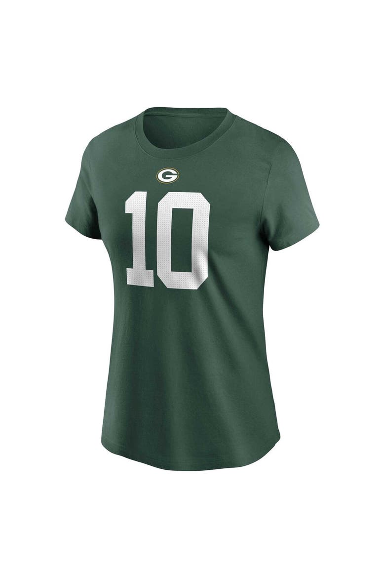 Women's Nike Jordan Love Green Green Bay Packers Player Name & Number T-Shirt, Alternate, color, Green