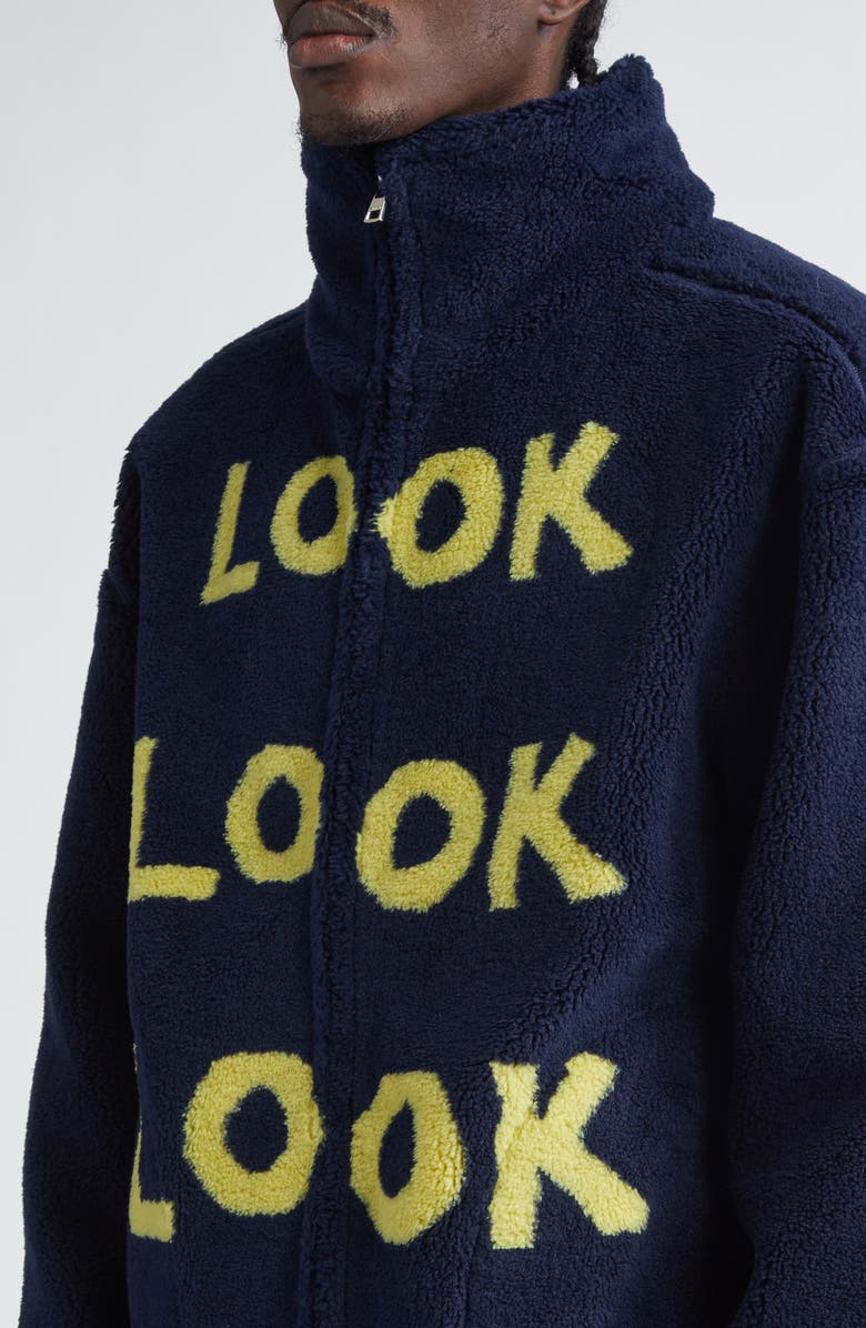 JW Anderson Look, Look, Look Full Zip Fleece Jacket, Alternate, color,