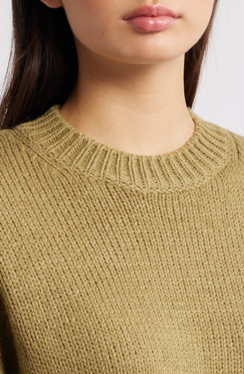 MANGO Oversize Chunky Sweater, Alternate, color, Olive Green