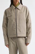 PLAN C Check Wool Blend Jacket