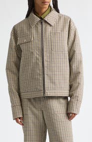 PLAN C Check Wool Blend Jacket