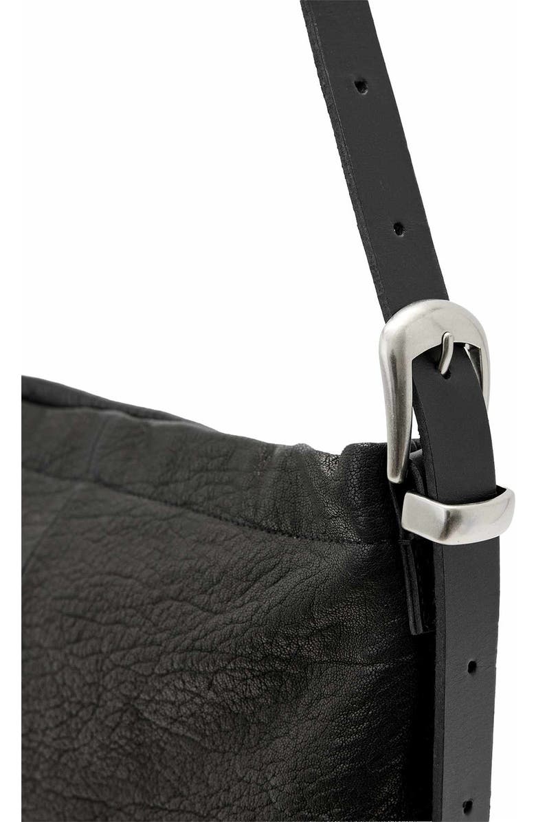 AllSaints Haven Leather Crossbody Bag, Alternate, color, Black