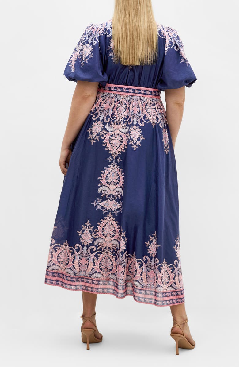 City Chic Higher Love Floral Print Maxi Dress, Alternate, color, Navy Higher Love