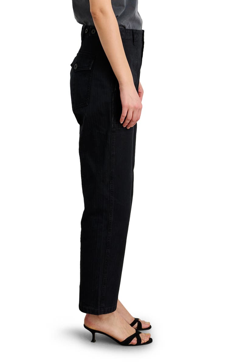 Alex Mill Neil Herringbone High Waist Straight Leg Utility Pants, Alternate, color, 