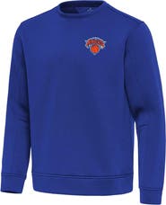 ANTIGUA Men's Antigua  Blue New York Knicks Relevant Pullover Sweatshirt
