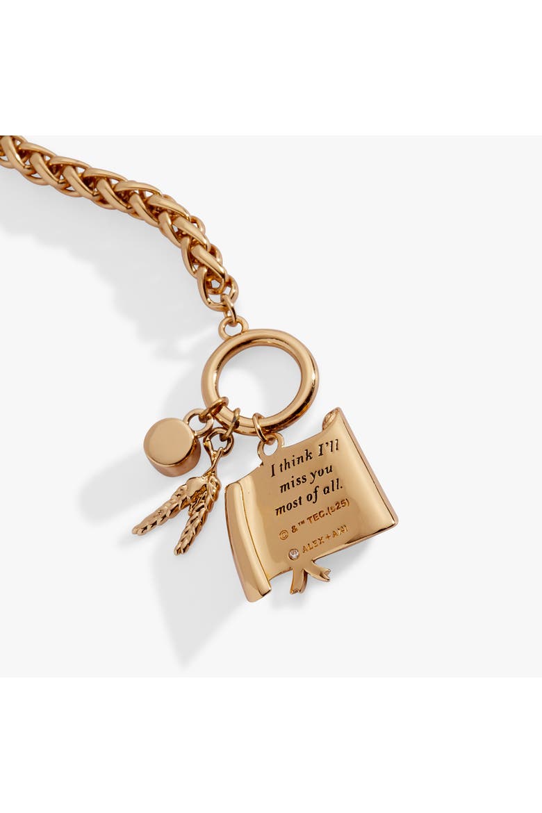 The Wizard of Oz Scarecrow Toggle Bracelet, Alternate, color, Gold