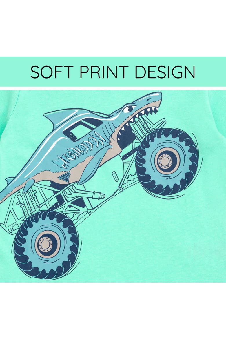 3D Novelty Short Sleeve T-Shirt, Alternate, color, Aqua Megalodon