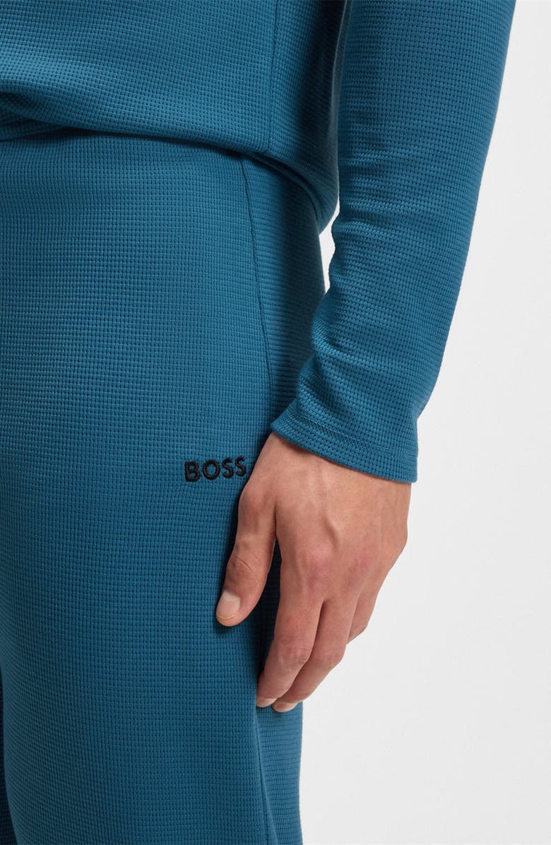 BOSS Waffle Knit Lounge Pants, Alternate, color, Open Blue