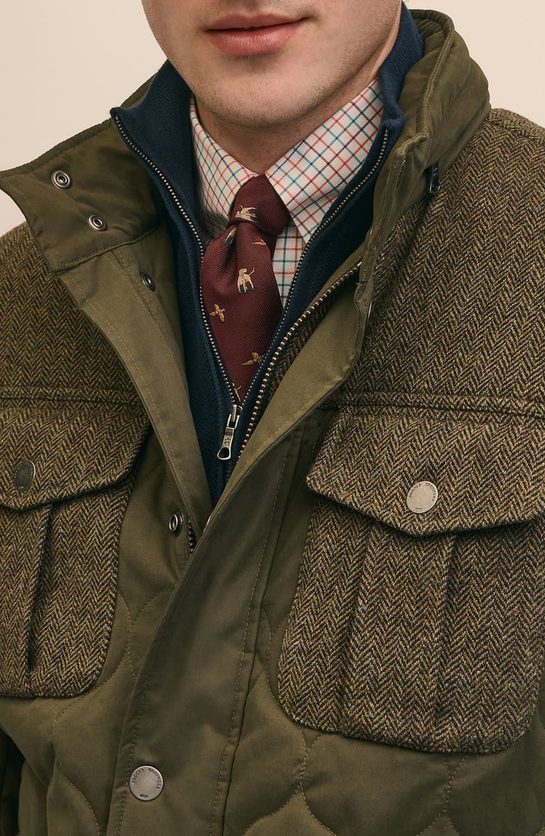 Brooks Brothers Water Resistant Quilted Field Jacket, Alternate, color, Tarmac