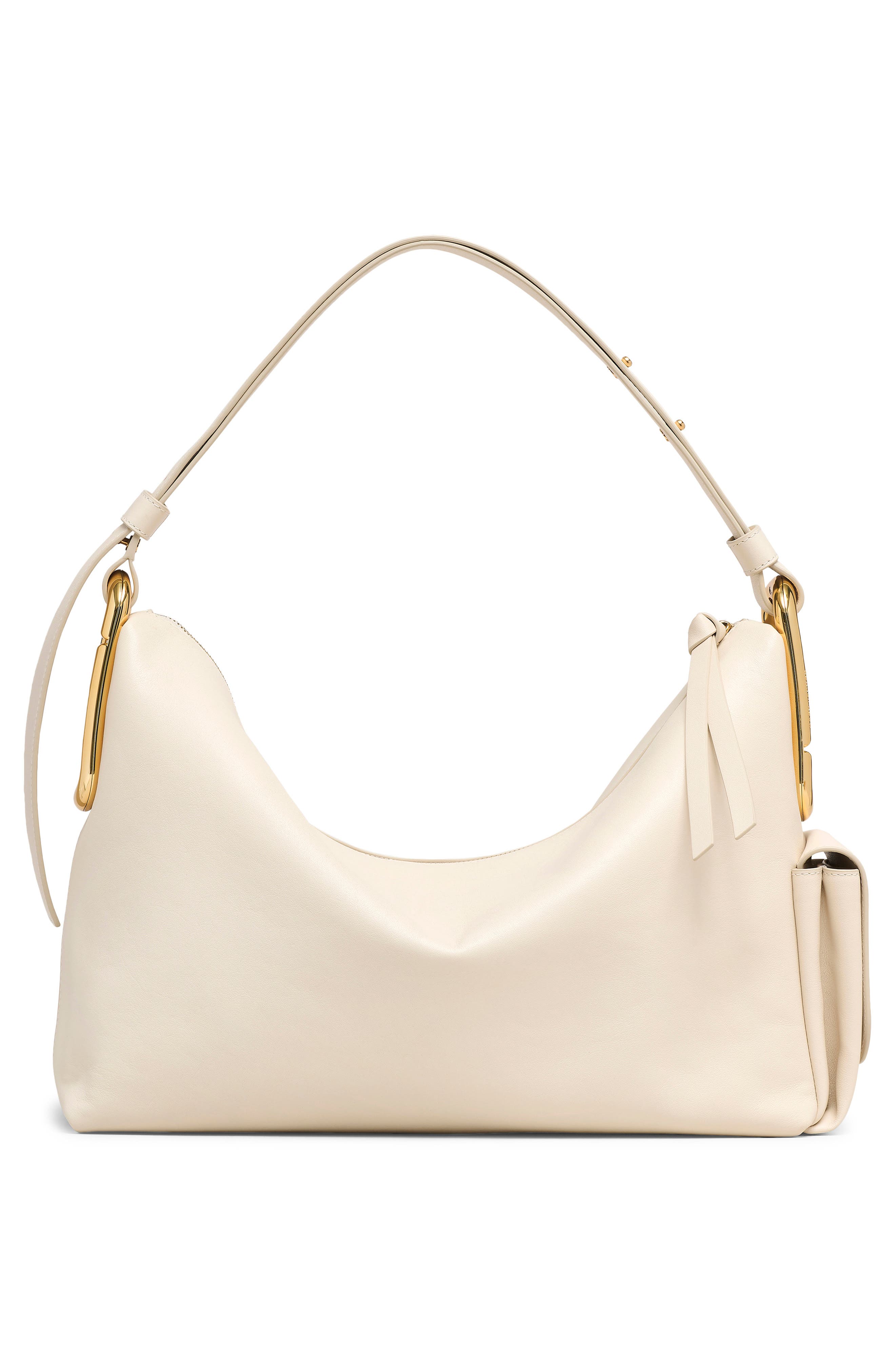 Large Scene Leather Shoulder Bag, Alternate, color, CLOUD WHITE