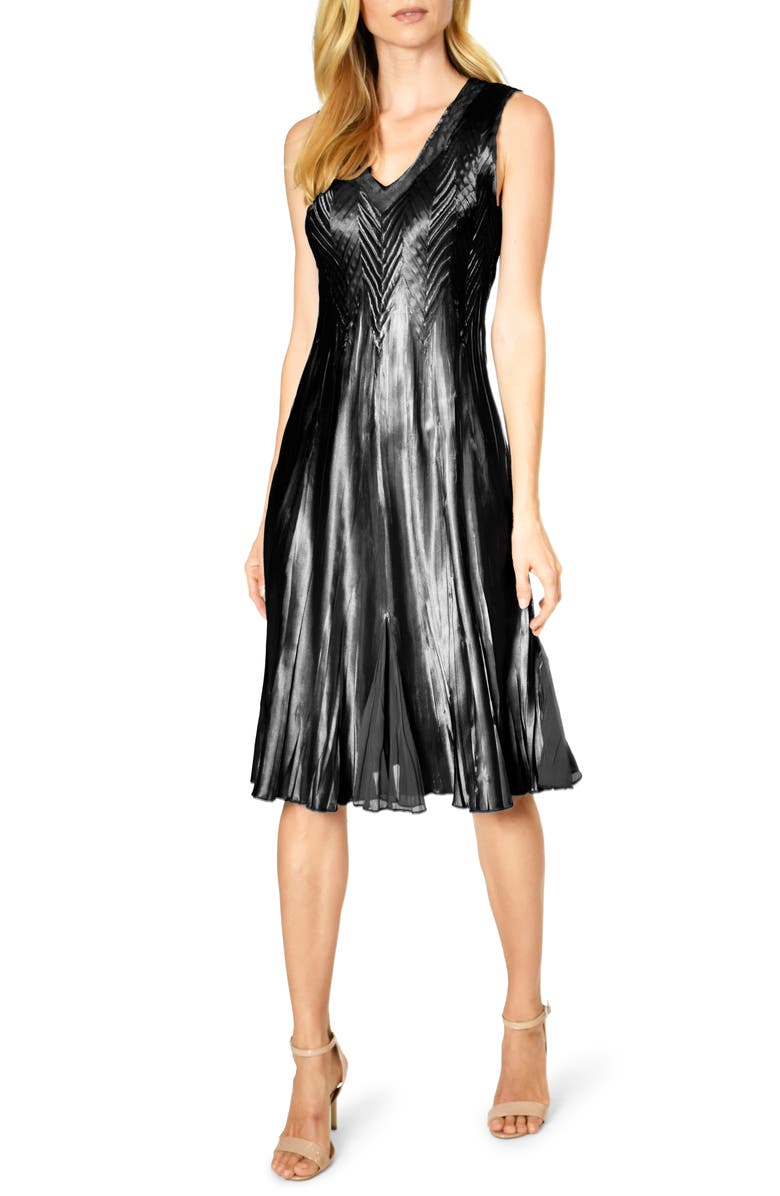 Komarov Charmeuse & Chiffon A-Line Dress with Duster Jacket, Alternate, color,