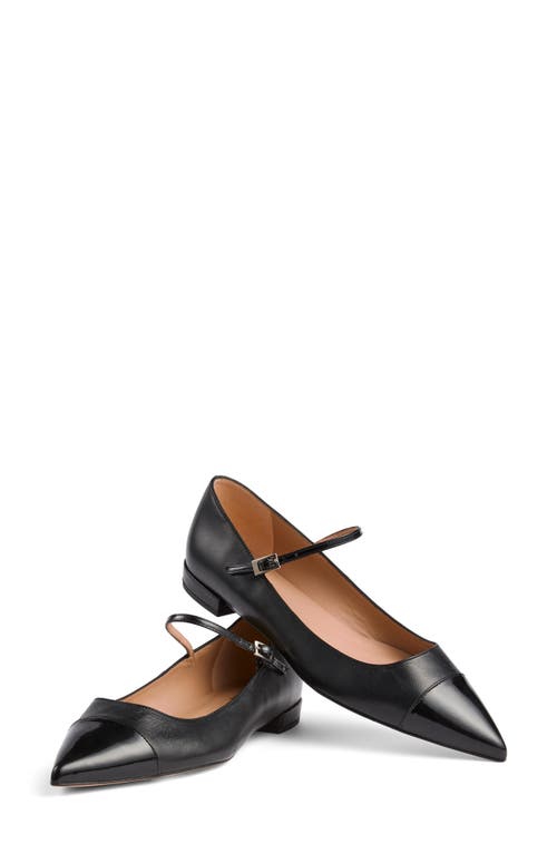 Lk Bennett Monty Pointed Cap Toe Mary Jane Flat In Animal Print