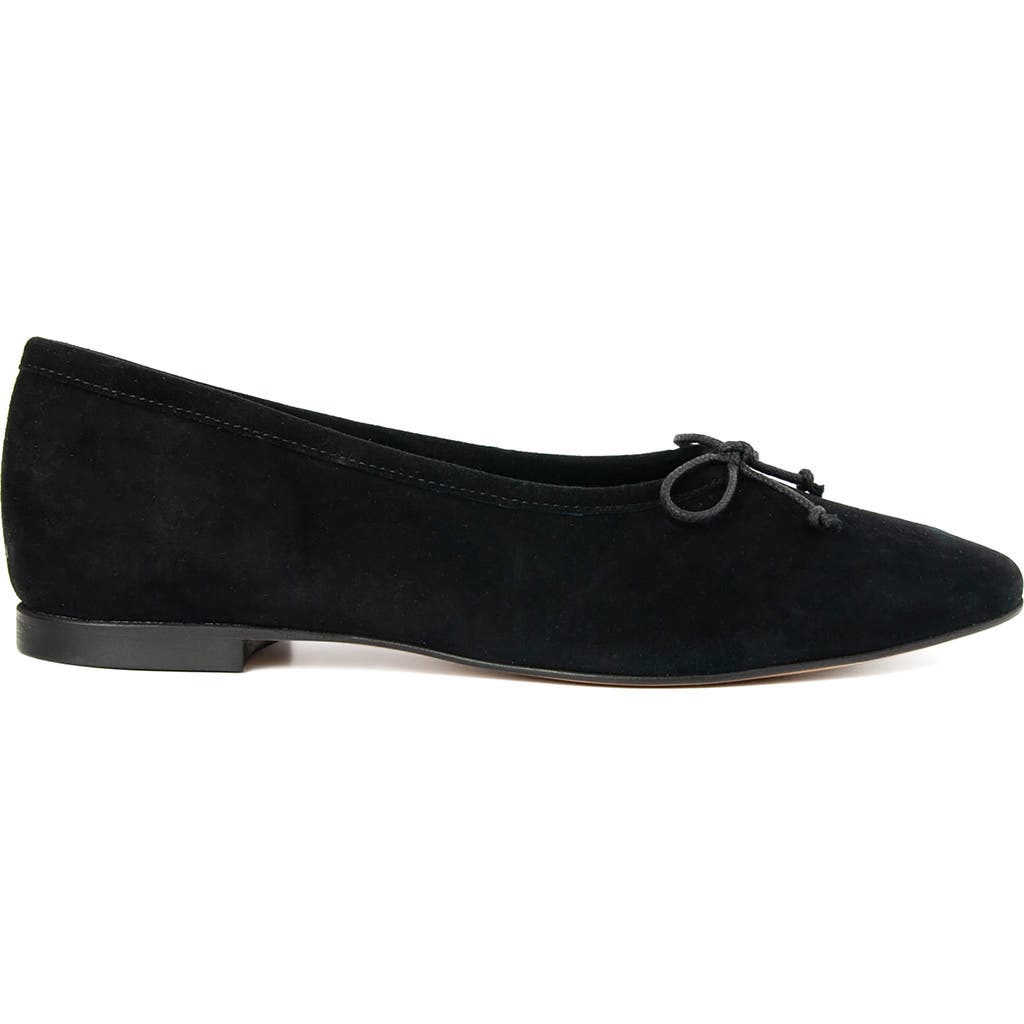 Menina Step Amelie Leather Ballet Flat In Black
