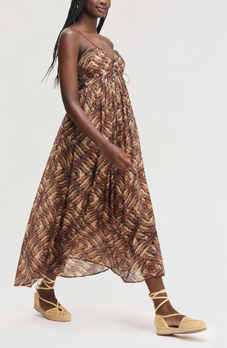 Sam Edelman Print Sleeveless Maxi Dress, Alternate, color, Tie Dye Geo Multi
