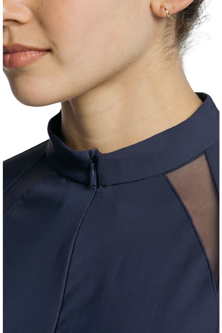 Pickleball Volley Zip Long Sleeve, Alternate, color, Sapphire Blue