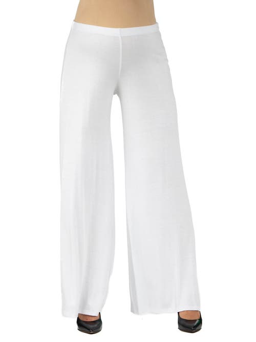 24seven Comfort Apparel Maternity Solid Color Palazzo Pants