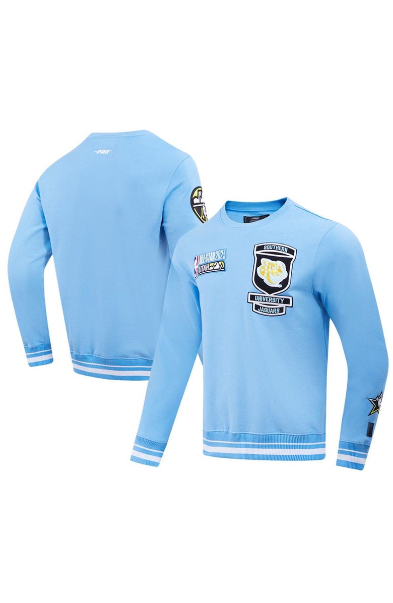 PRO STANDARD Unisex Pro Standard Light Blue Southern University Jaguars 2023 NBA All-Star Game x HBCU Classic Chenille Pullover Sweatshirt, Main, color, 