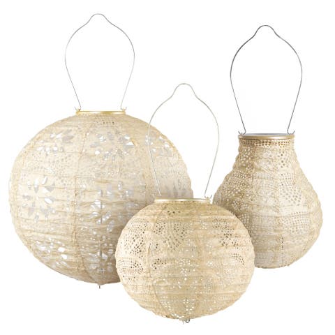 Soji Stella Pearl Solar Lantern Multi-Shape 3-pack