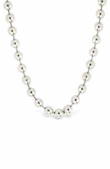 Sterling Forever Destiny Beaded Chain Necklace
