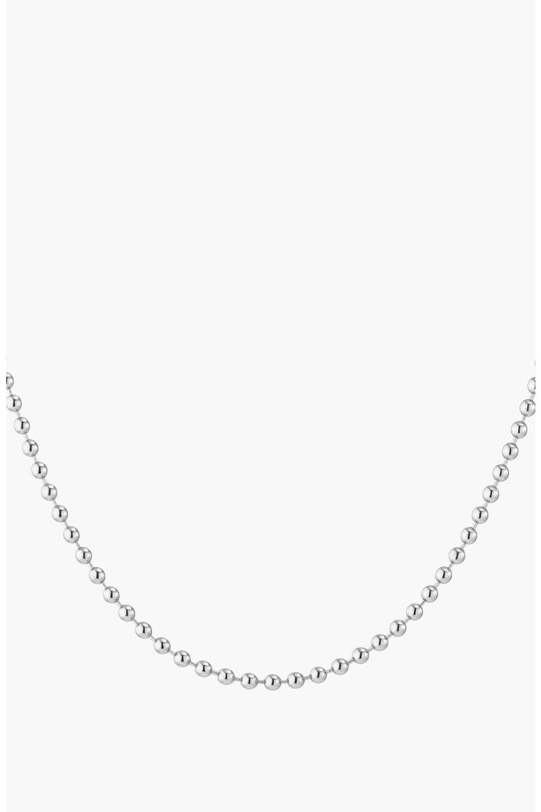 Ball Chain Necklace, Main, color, White Gold Vermeil