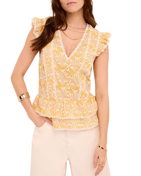 Cotton Floral Print Top