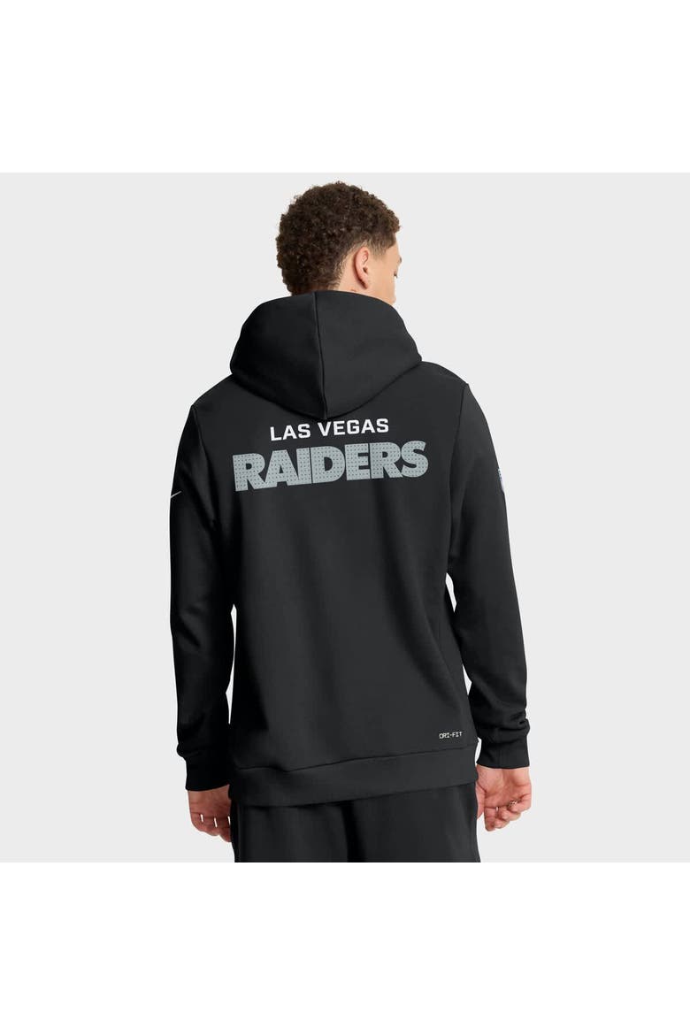 Men's Nike Black Las Vegas Raiders Sideline Standard Issue Initial Home Dri-FIT Hoodie, Alternate, color, Black